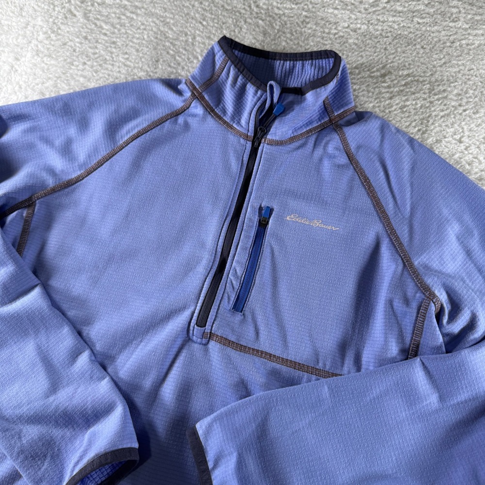 Eddie Bauer First Ascent Women's Periwinkle Large 1/4 Zip Pullover Sweatshirt